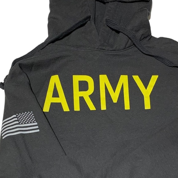 2 for $30 Tultex Black Army Pull On Hoodie Size Small - Picture 4 of 9